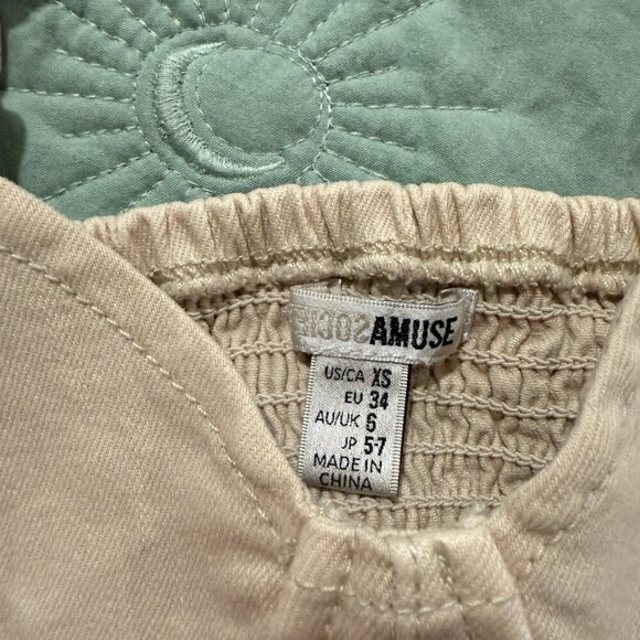 Amuse Society Bright Spark Beige Denim Crop Top (NWOT) - Picture 10 of 11